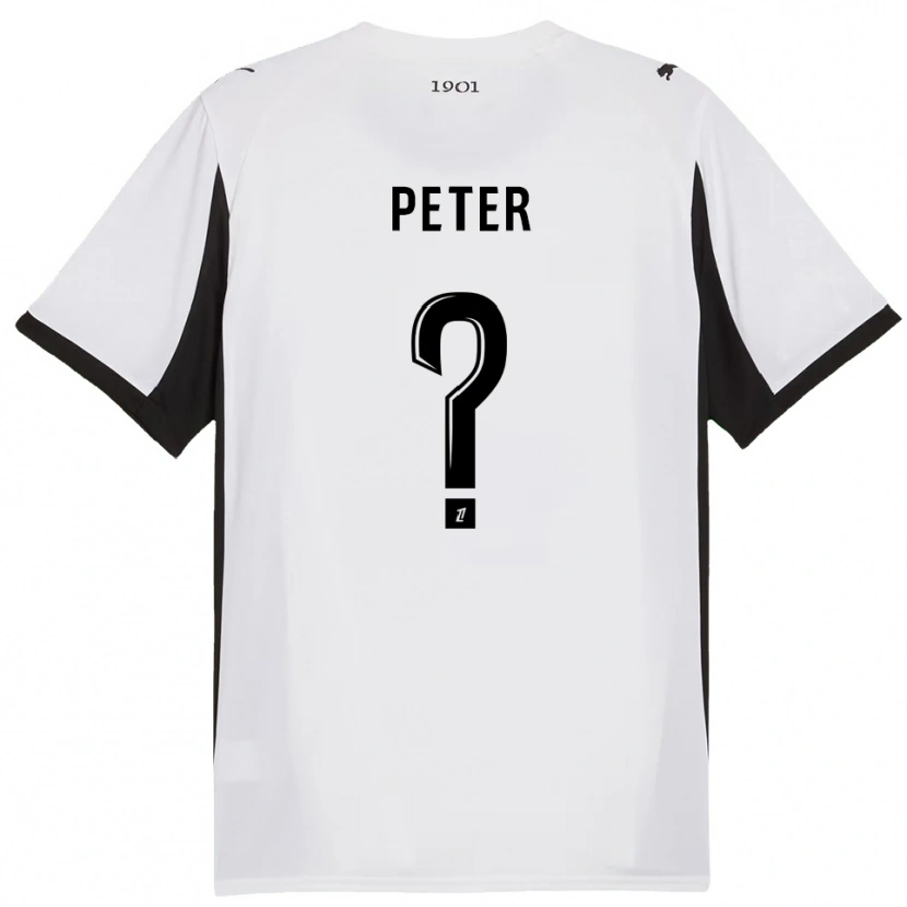 Danxen Femme Maillot Joseph Peter #0 Blanc Noir Tenues Extérieur 2025/26 T-Shirt