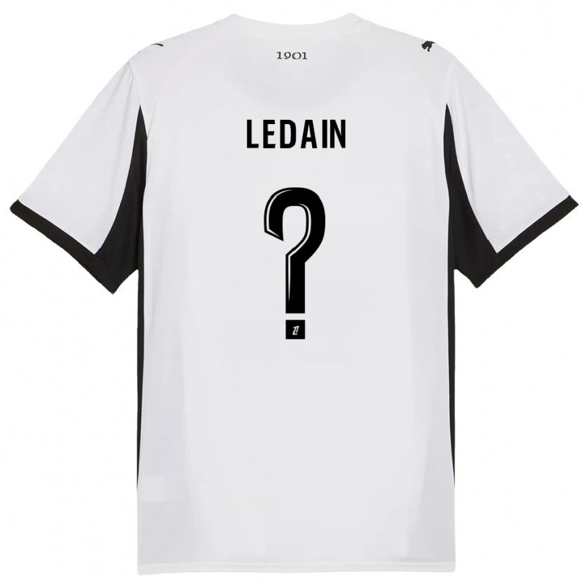 Danxen Femme Maillot Samuel Ledain #0 Blanc Noir Tenues Extérieur 2025/26 T-Shirt