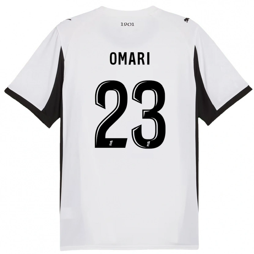 Danxen Femme Maillot Warmed Omari #23 Blanc Noir Tenues Extérieur 2025/26 T-Shirt
