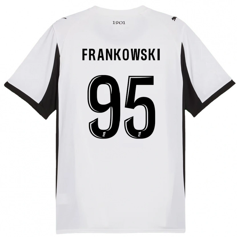 Danxen Femme Maillot Przemyslaw Frankowski #95 Blanc Noir Tenues Extérieur 2025/26 T-Shirt