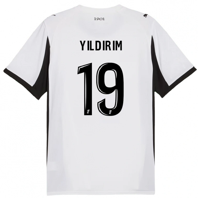 Danxen Femme Maillot Bertuğ Yıldırım #19 Blanc Noir Tenues Extérieur 2025/26 T-Shirt