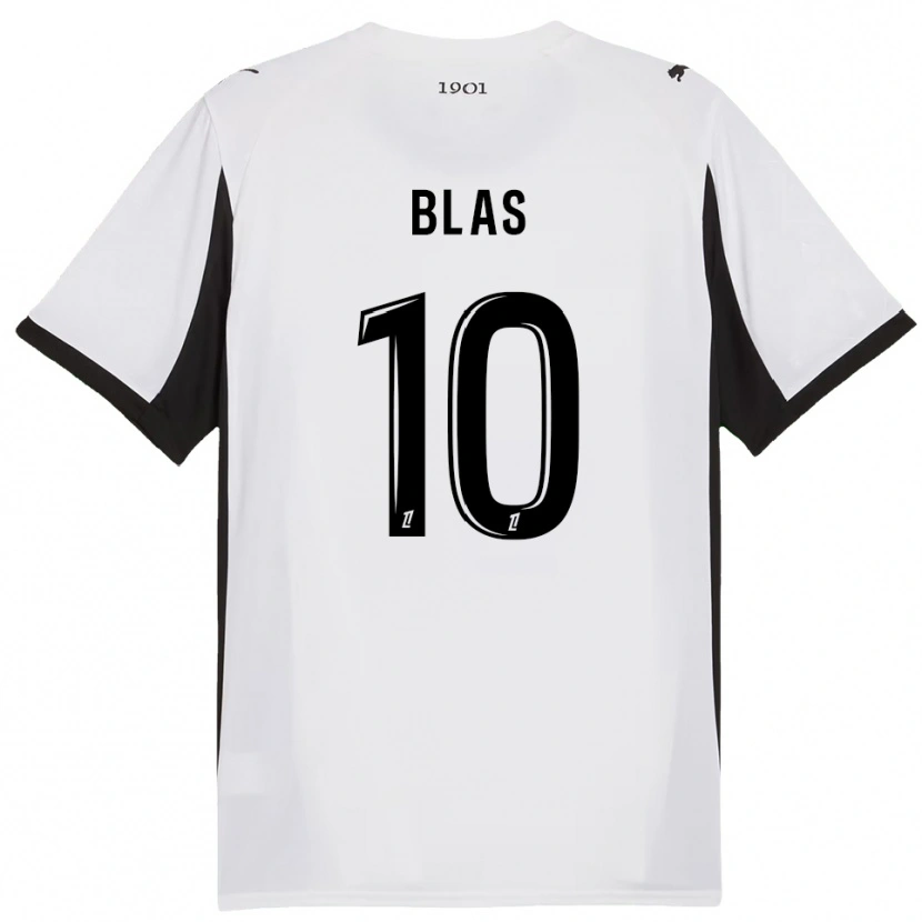Danxen Femme Maillot Ludovic Blas #10 Blanc Noir Tenues Extérieur 2025/26 T-Shirt