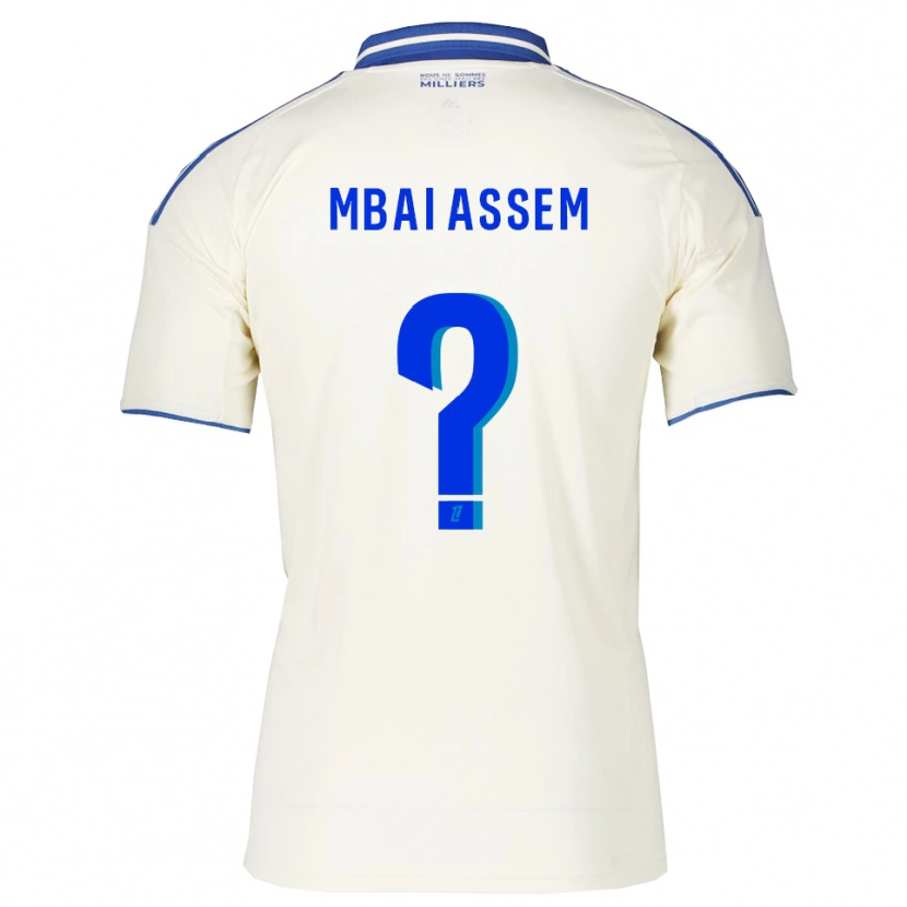 Danxen Femme Maillot Chris Mbaï-Assem #0 Champagne Bleu Tenues Extérieur 2025/26 T-Shirt