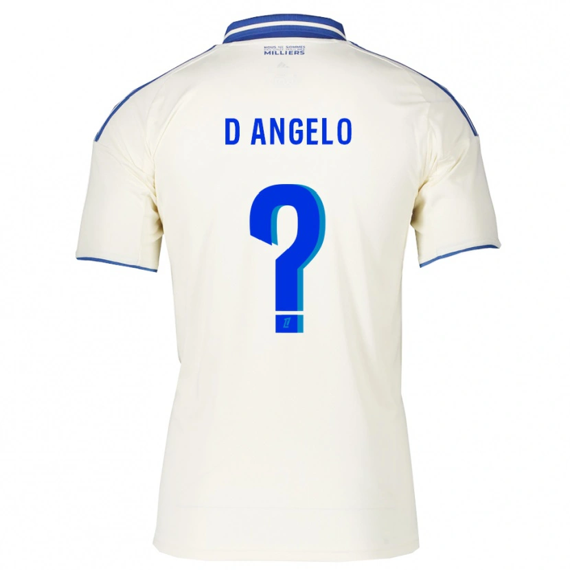 Danxen Femme Maillot Gianni D'angelo #0 Champagne Bleu Tenues Extérieur 2025/26 T-Shirt