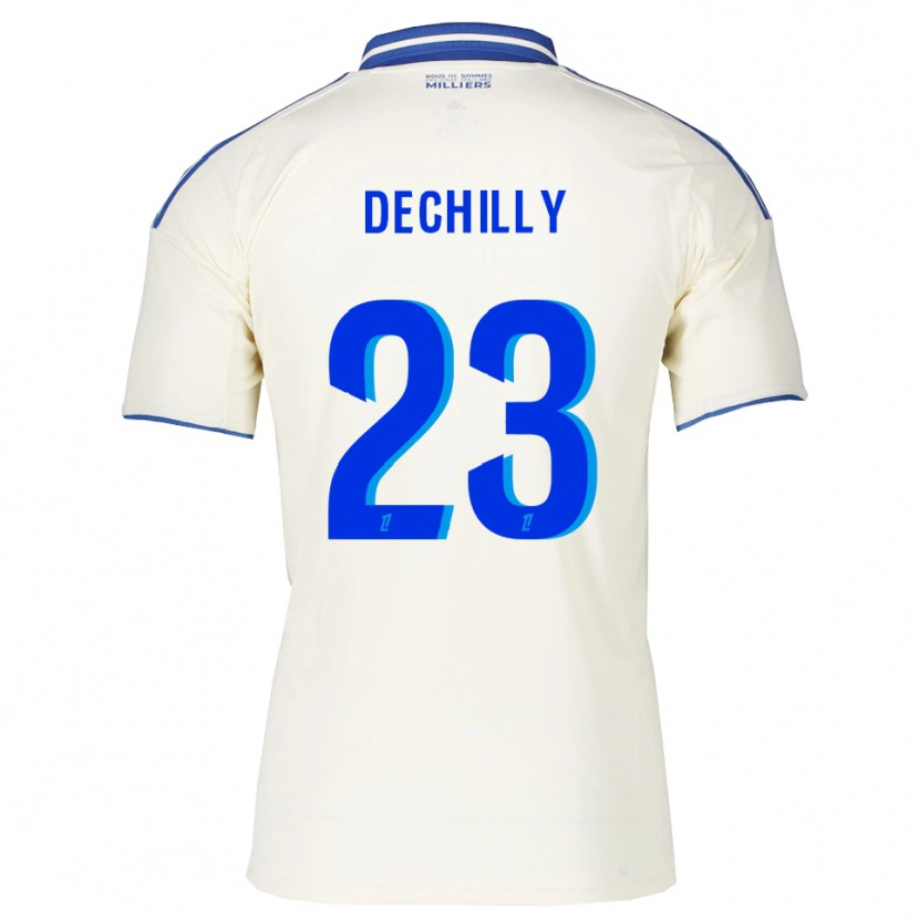 Danxen Femme Maillot Pauline Dechilly #23 Champagne Bleu Tenues Extérieur 2025/26 T-Shirt