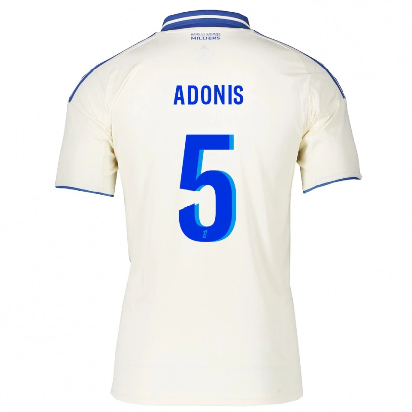 Danxen Femme Maillot Erwan Adonis #5 Champagne Bleu Tenues Extérieur 2025/26 T-Shirt