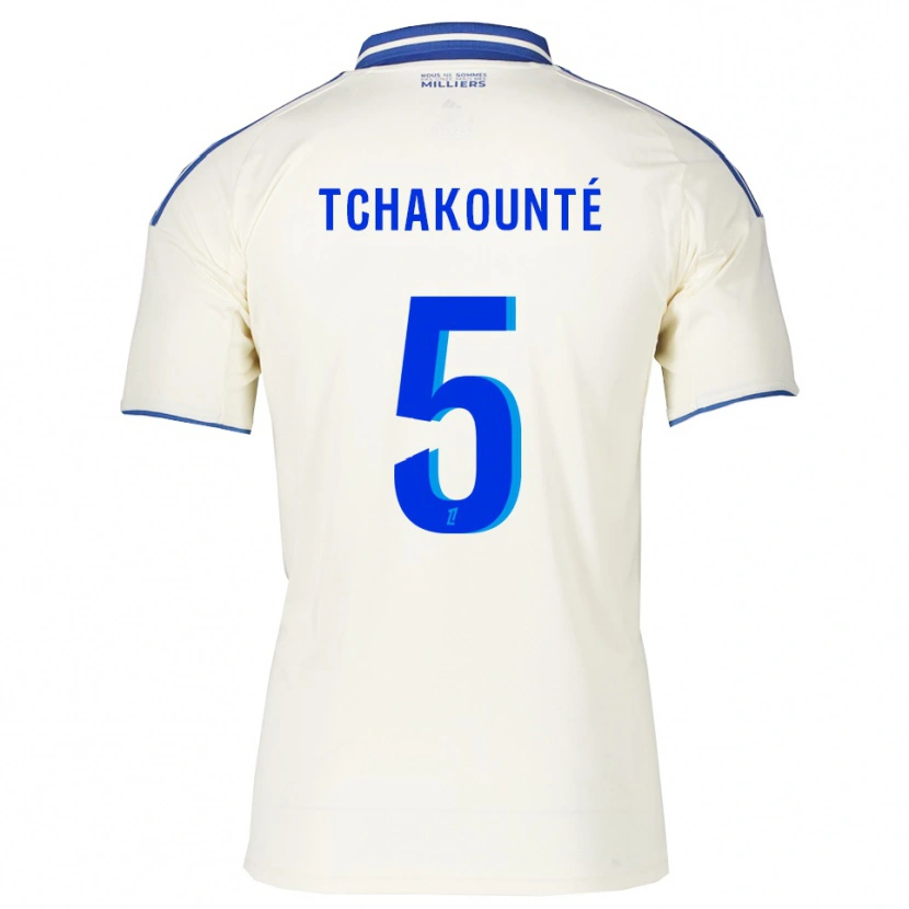 Danxen Femme Maillot Anaëlle Tchakounté #5 Champagne Bleu Tenues Extérieur 2025/26 T-Shirt