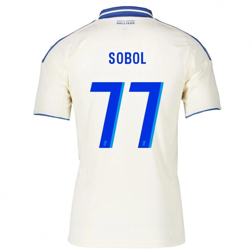 Danxen Femme Maillot Eduard Sobol #77 Champagne Bleu Tenues Extérieur 2025/26 T-Shirt