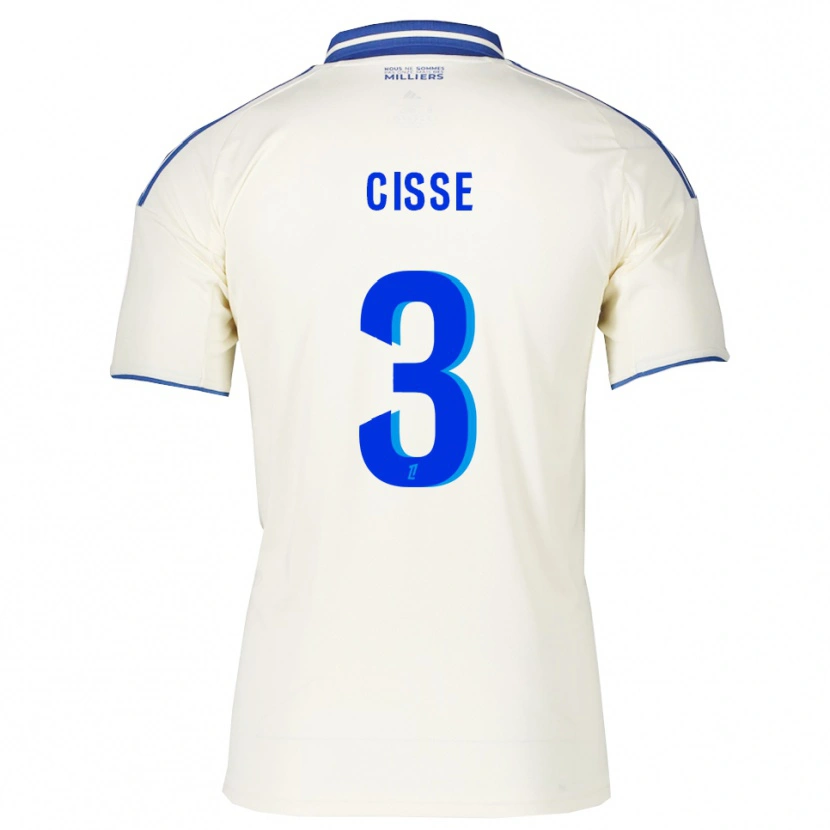 Danxen Femme Maillot Louis Cisse #3 Champagne Bleu Tenues Extérieur 2025/26 T-Shirt