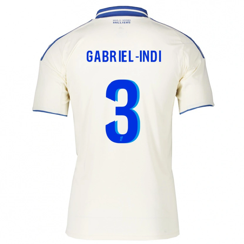 Danxen Femme Maillot Amizade Gabriel-Indi #3 Champagne Bleu Tenues Extérieur 2025/26 T-Shirt