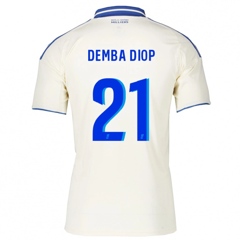 Danxen Femme Maillot Pape Demba Diop #21 Champagne Bleu Tenues Extérieur 2025/26 T-Shirt