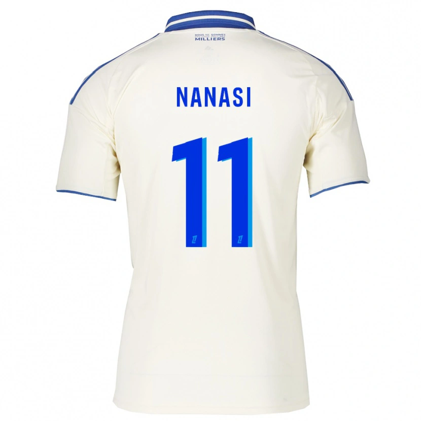Danxen Femme Maillot Sebastian Nanasi #11 Champagne Bleu Tenues Extérieur 2025/26 T-Shirt
