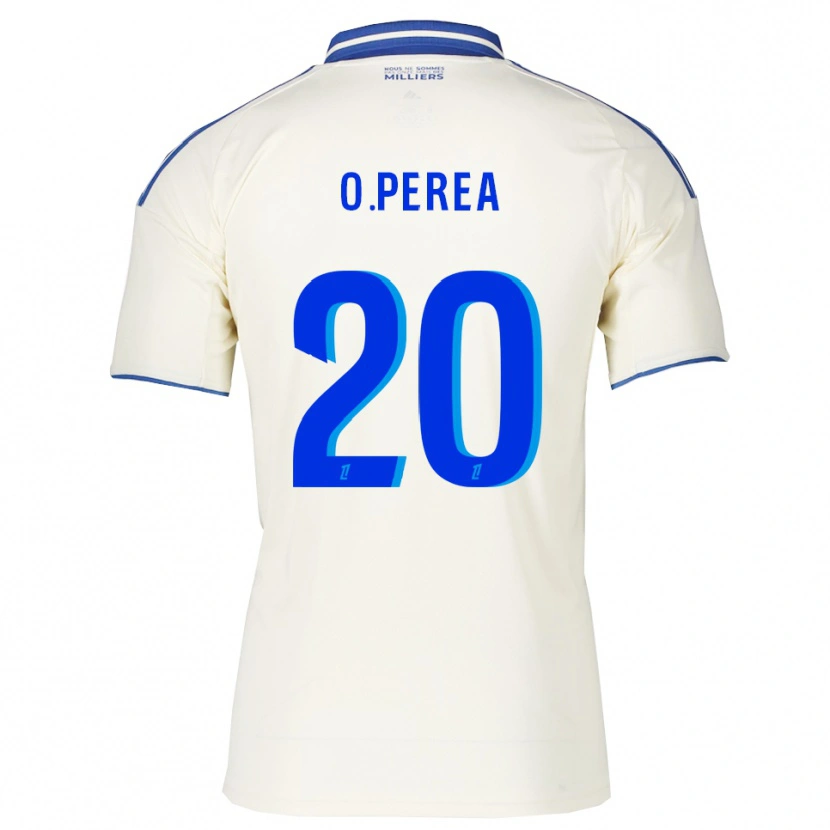 Danxen Femme Maillot Óscar Perea #20 Champagne Bleu Tenues Extérieur 2025/26 T-Shirt