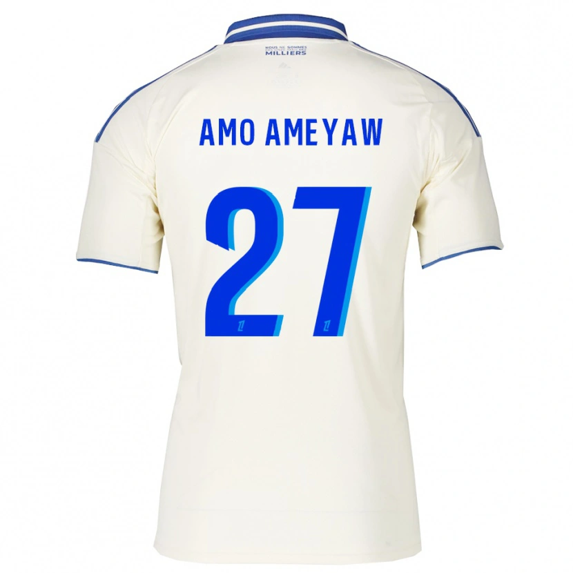 Danxen Femme Maillot Samuel Amo-Ameyaw #27 Champagne Bleu Tenues Extérieur 2025/26 T-Shirt