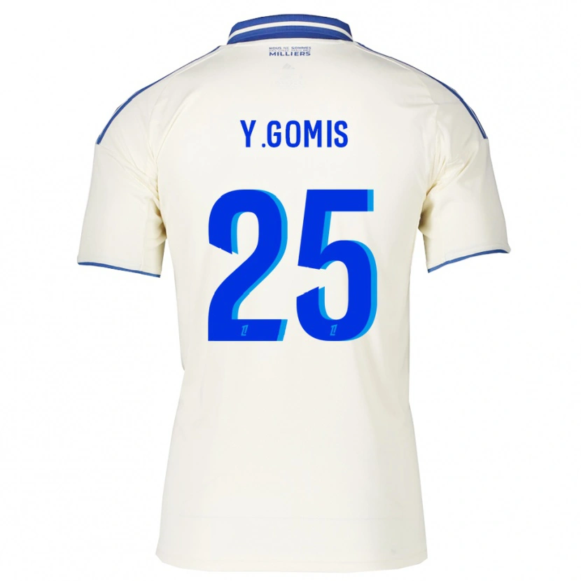 Danxen Femme Maillot Yoni Gomis #25 Champagne Bleu Tenues Extérieur 2025/26 T-Shirt