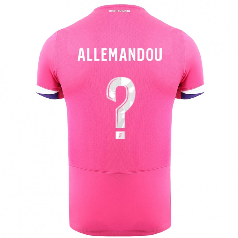 Danxen Femme Maillot Teddy Allemandou #0 Rose Blanc Tenues Extérieur 2025/26 T-Shirt