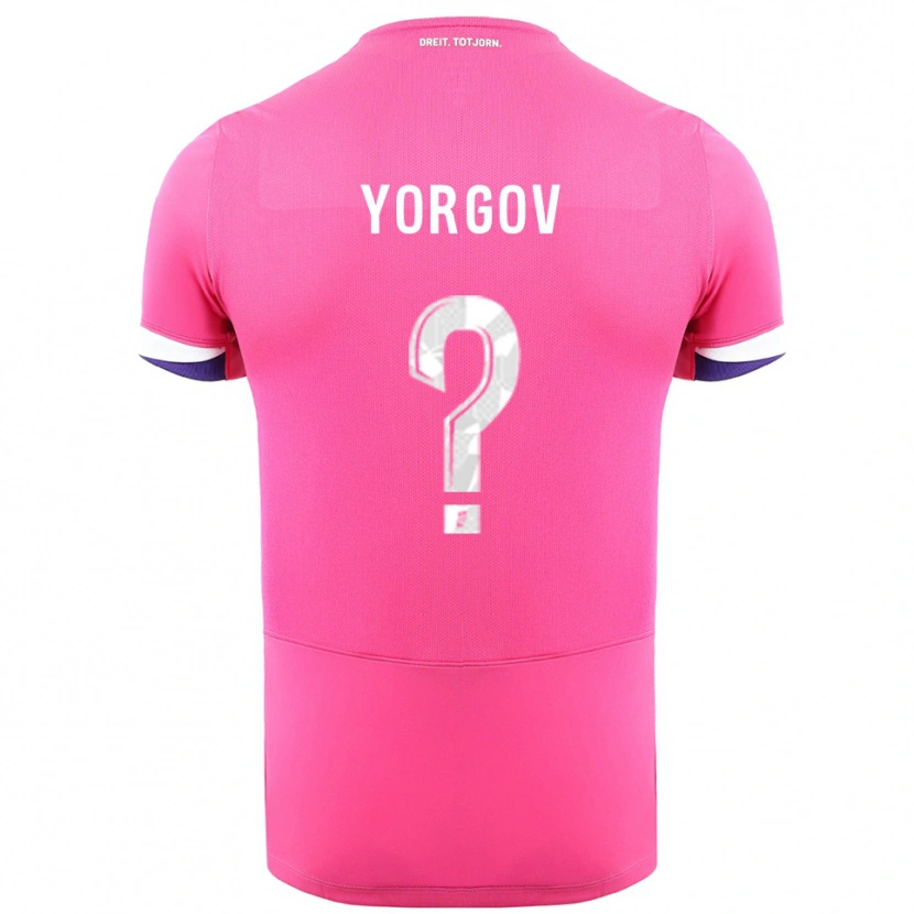 Danxen Femme Maillot Aleksandar Yorgov #0 Rose Blanc Tenues Extérieur 2025/26 T-Shirt