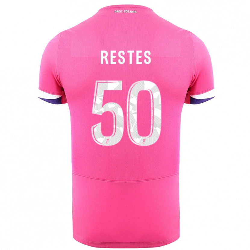 Danxen Femme Maillot Guillaume Restes #50 Rose Blanc Tenues Extérieur 2025/26 T-Shirt