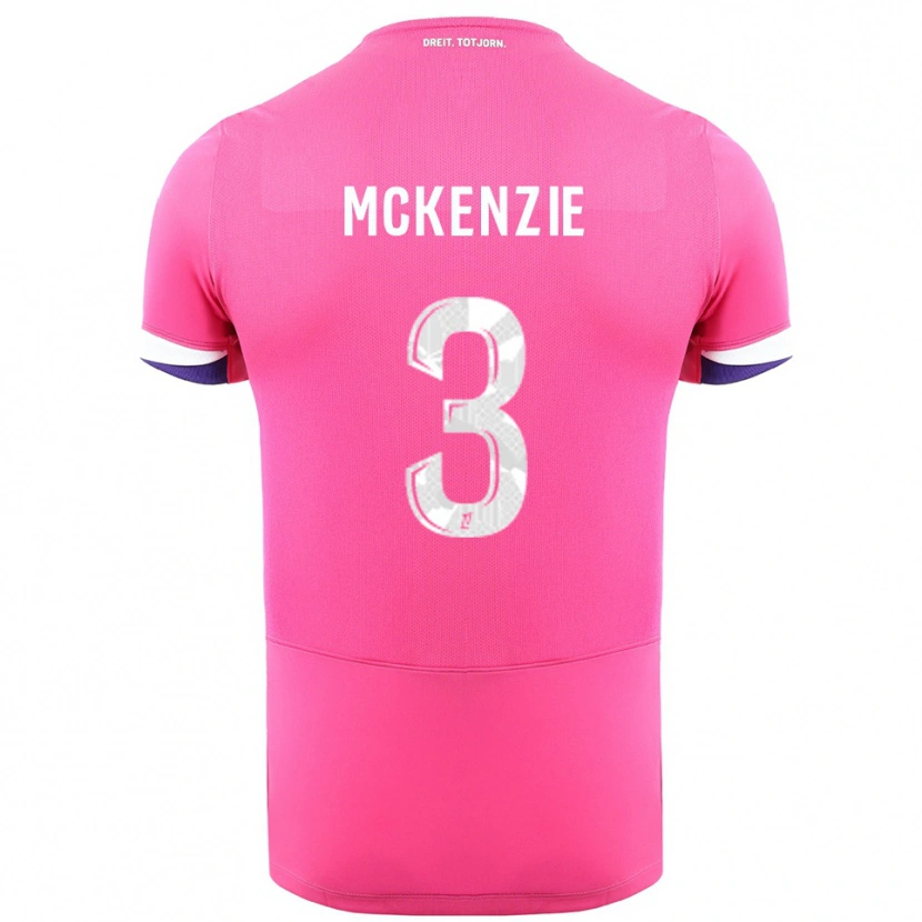 Danxen Femme Maillot Mark Mckenzie #3 Rose Blanc Tenues Extérieur 2025/26 T-Shirt