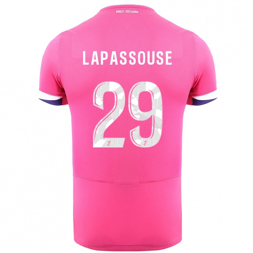 Danxen Femme Maillot Louna Lapassouse #29 Rose Blanc Tenues Extérieur 2025/26 T-Shirt
