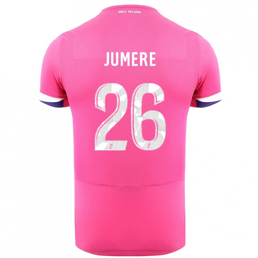 Danxen Femme Maillot Lou Jumere Seignou #26 Rose Blanc Tenues Extérieur 2025/26 T-Shirt