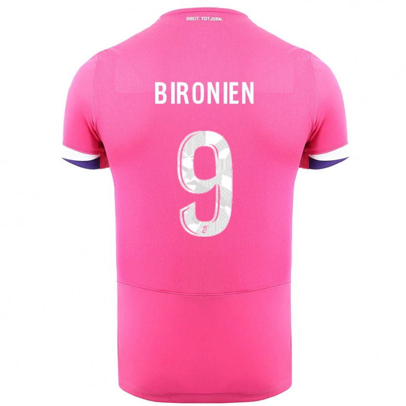 Danxen Femme Maillot Mymithye Bironien #9 Rose Blanc Tenues Extérieur 2025/26 T-Shirt