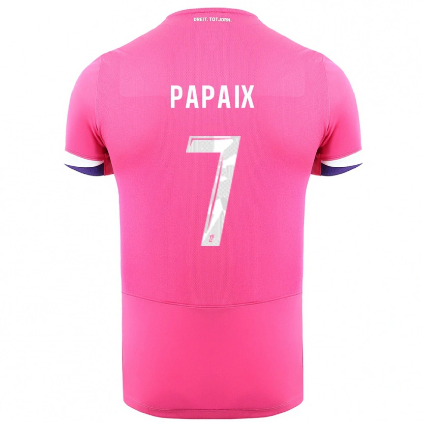Danxen Femme Maillot Marie Papaix #7 Rose Blanc Tenues Extérieur 2025/26 T-Shirt