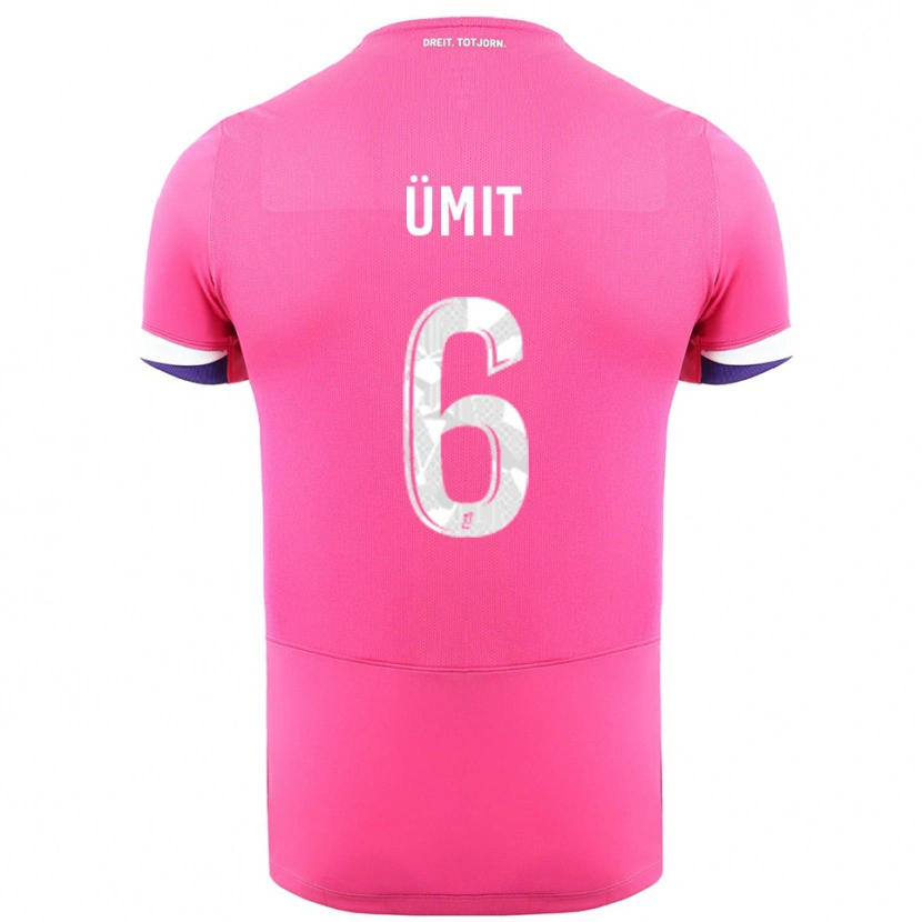 Danxen Femme Maillot Ümit Akdağ #6 Rose Blanc Tenues Extérieur 2025/26 T-Shirt