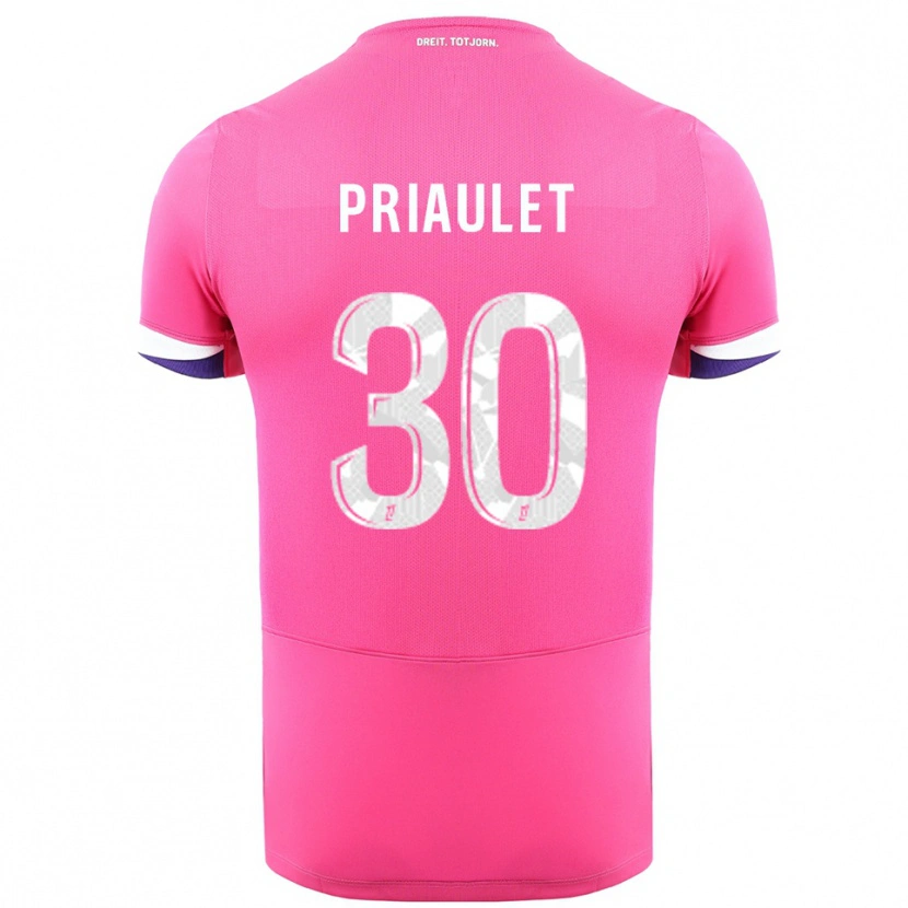Danxen Femme Maillot Anaïs Priaulet #30 Rose Blanc Tenues Extérieur 2025/26 T-Shirt