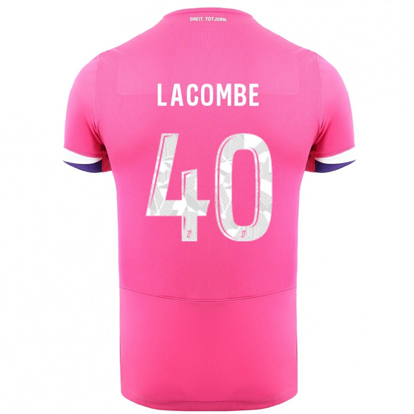 Danxen Femme Maillot Justin Lacombe #40 Rose Blanc Tenues Extérieur 2025/26 T-Shirt