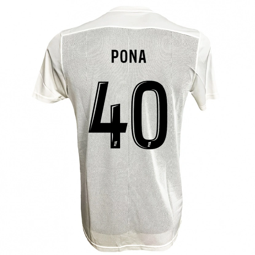 Danxen Femme Maillot Oumar Pona #40 Noir Blanc Tenues Extérieur 2025/26 T-Shirt