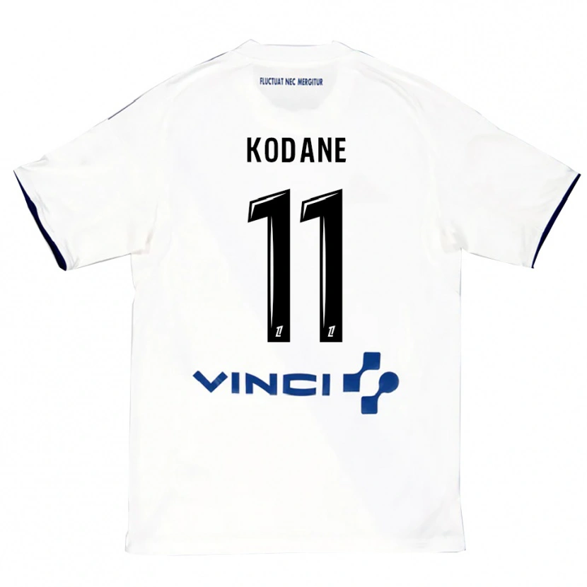 Danxen Femme Maillot Lionel Kodane #11 Blanc Bleu Tenues Extérieur 2025/26 T-Shirt