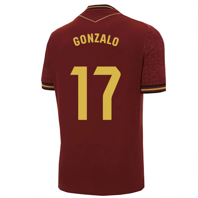 Danxen Femme Maillot Gonzalo Escalante #17 Bourgogne Or Tenues Extérieur 2025/26 T-Shirt