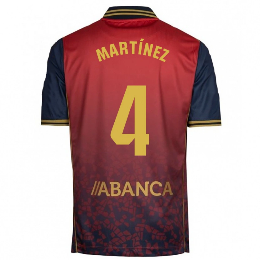 Danxen Femme Maillot Pablo Martínez #4 Rouge Marine Tenues Extérieur 2025/26 T-Shirt