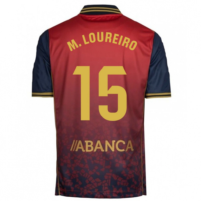 Danxen Femme Maillot Miguel Loureiro #15 Rouge Marine Tenues Extérieur 2025/26 T-Shirt