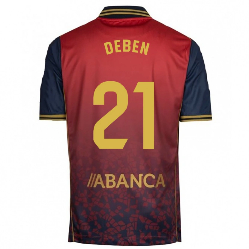 Danxen Femme Maillot Sara Debén #21 Rouge Marine Tenues Extérieur 2025/26 T-Shirt