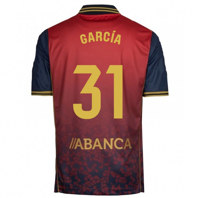 Danxen Femme Maillot Pablo García #31 Rouge Marine Tenues Extérieur 2025/26 T-Shirt