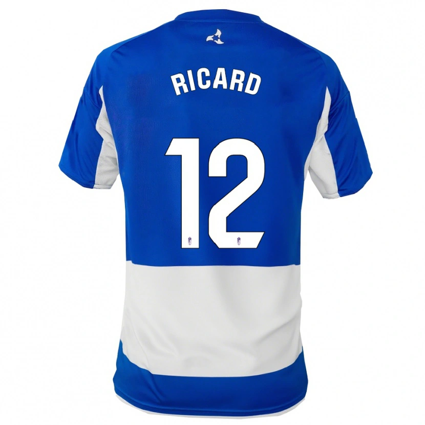 Danxen Femme Maillot Ricard Sanchez #12 Bleu Blanc Tenues Extérieur 2025/26 T-Shirt