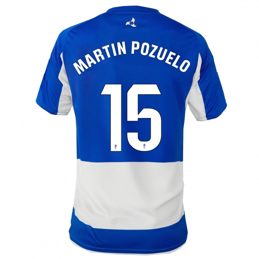 Danxen Femme Maillot Esther Martin-Pozuelo #15 Bleu Blanc Tenues Extérieur 2025/26 T-Shirt
