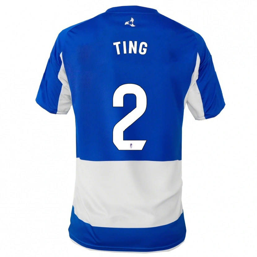 Danxen Femme Maillot Xie Ting #2 Bleu Blanc Tenues Extérieur 2025/26 T-Shirt