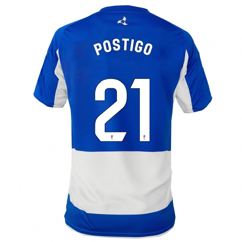 Danxen Femme Maillot Cristina Postigo Martín #21 Bleu Blanc Tenues Extérieur 2025/26 T-Shirt