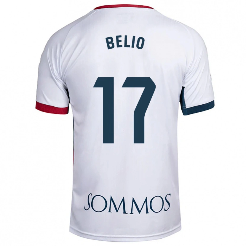 Danxen Femme Maillot Marta Belio #17 Blanc Rouge Tenues Extérieur 2025/26 T-Shirt