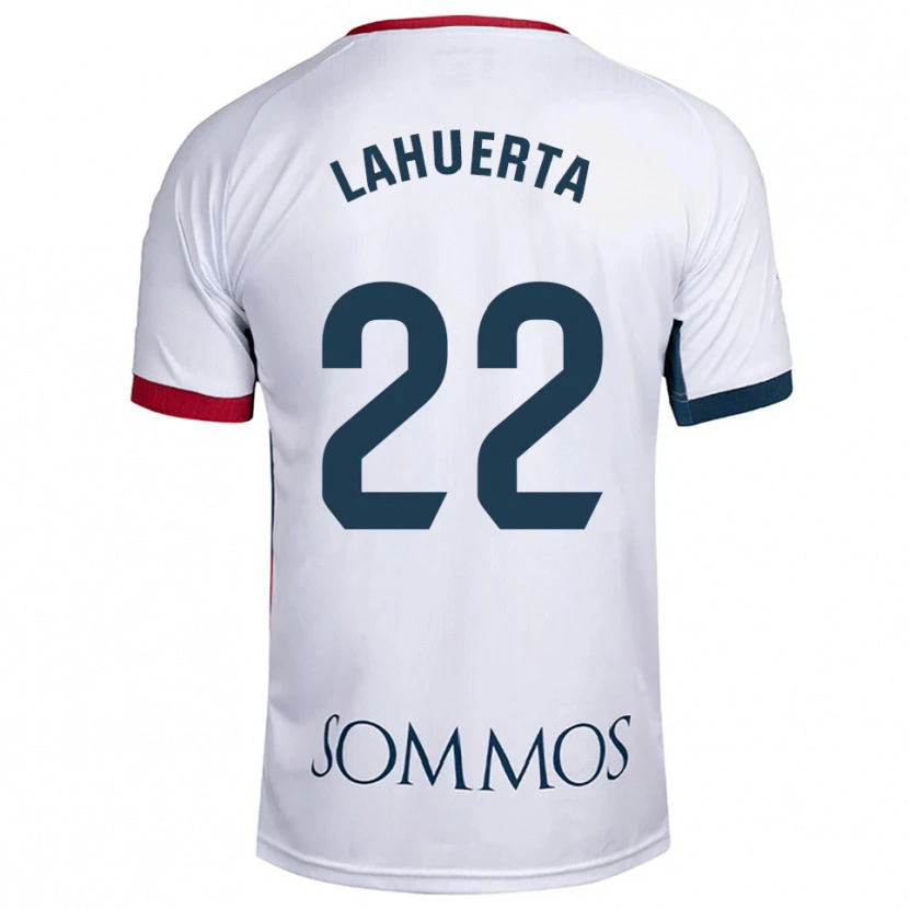 Danxen Femme Maillot Gema Lahuerta #22 Blanc Rouge Tenues Extérieur 2025/26 T-Shirt