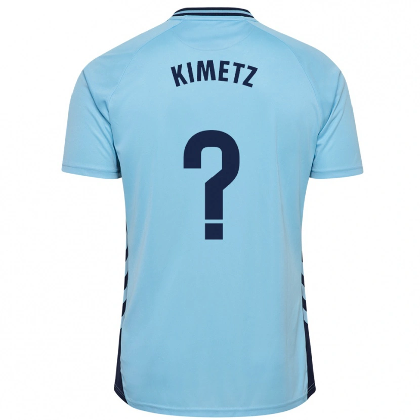 Danxen Femme Maillot Kimetz García #0 Bleu Ciel Tenues Extérieur 2025/26 T-Shirt