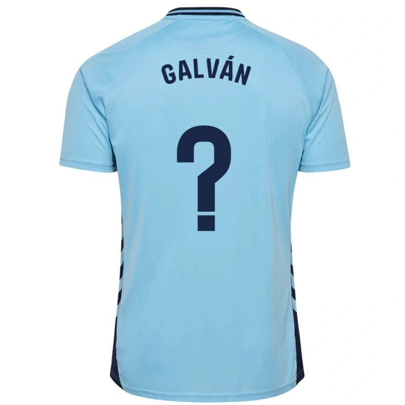 Danxen Femme Maillot Carlos Galván #0 Bleu Ciel Tenues Extérieur 2025/26 T-Shirt