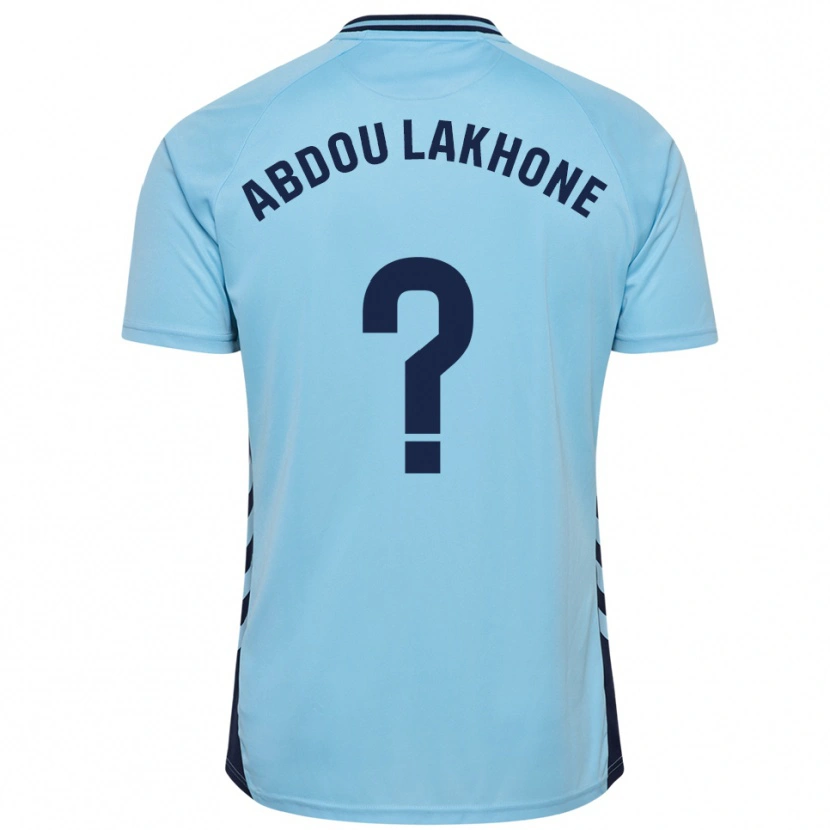 Danxen Femme Maillot Pape Abdou Lakhone #0 Bleu Ciel Tenues Extérieur 2025/26 T-Shirt