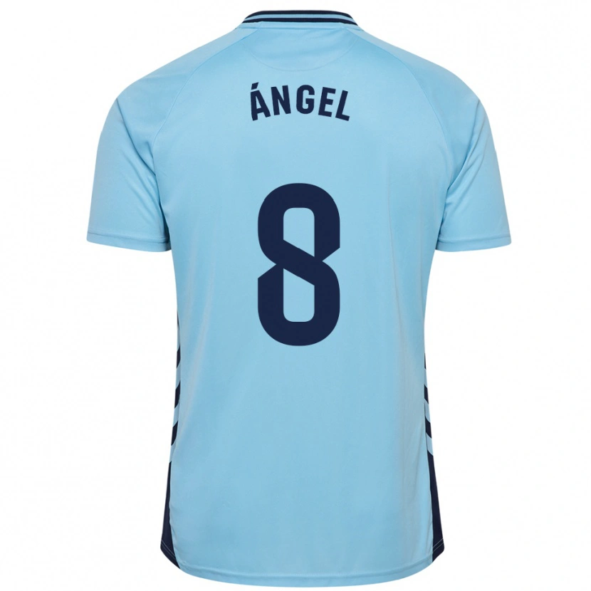 Danxen Femme Maillot José Ángel #8 Bleu Ciel Tenues Extérieur 2025/26 T-Shirt
