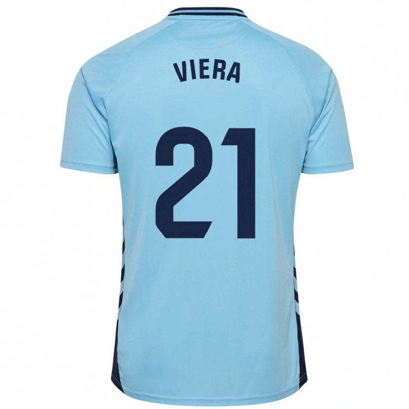 Danxen Femme Maillot Jonathan Viera #21 Bleu Ciel Tenues Extérieur 2025/26 T-Shirt