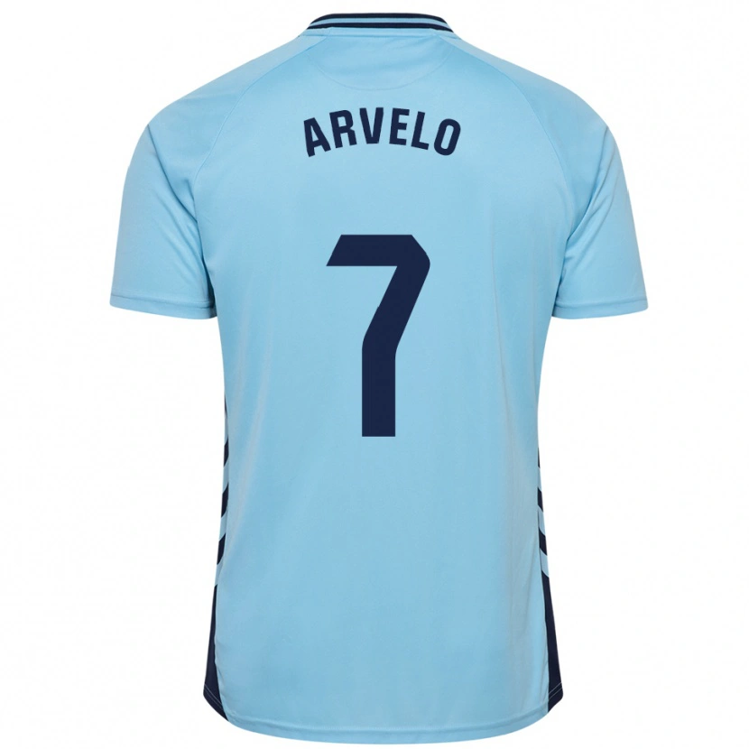 Danxen Femme Maillot Adam Arvelo #7 Bleu Ciel Tenues Extérieur 2025/26 T-Shirt