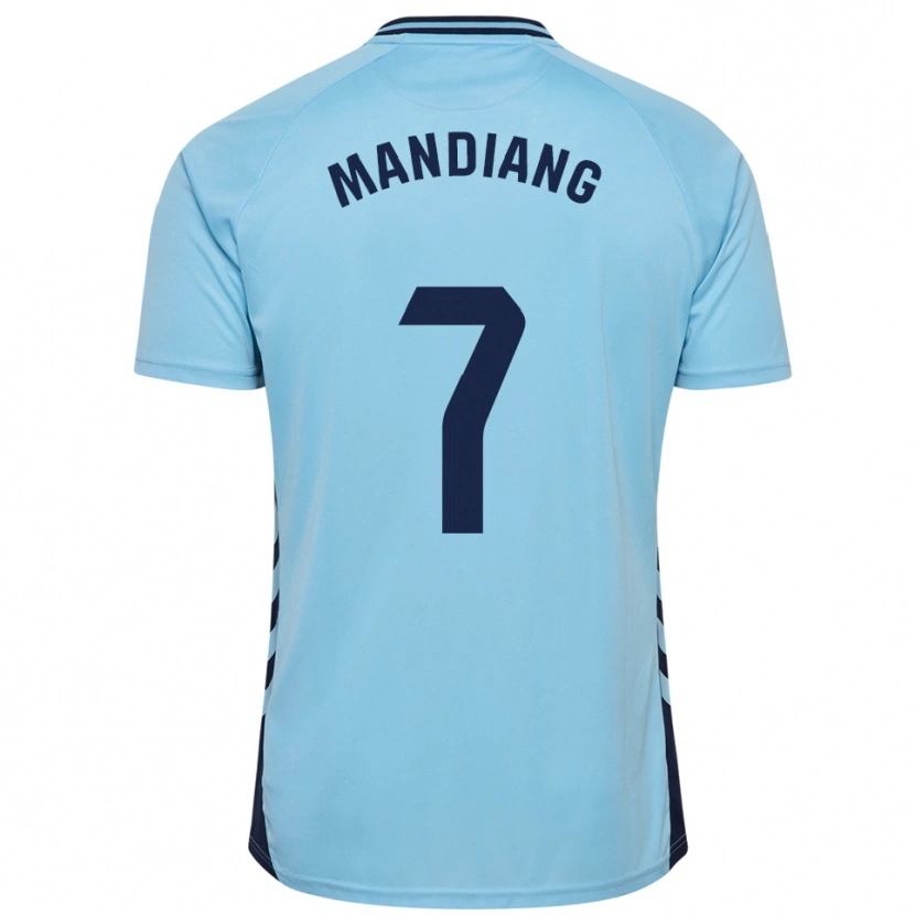 Danxen Femme Maillot Saliou Mandiang #7 Bleu Ciel Tenues Extérieur 2025/26 T-Shirt